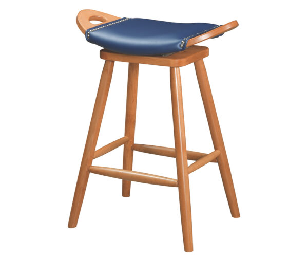 24" Swivel Saddle Bar Stool with Fabric