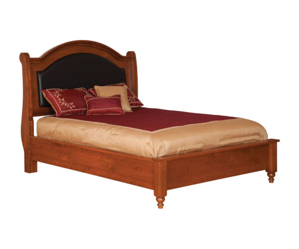 Sleigh Bed With Leather