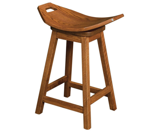 24" Mission Swivel Saddle Bar Stool