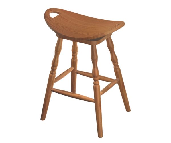 24" Swivel Saddle Bar Stool