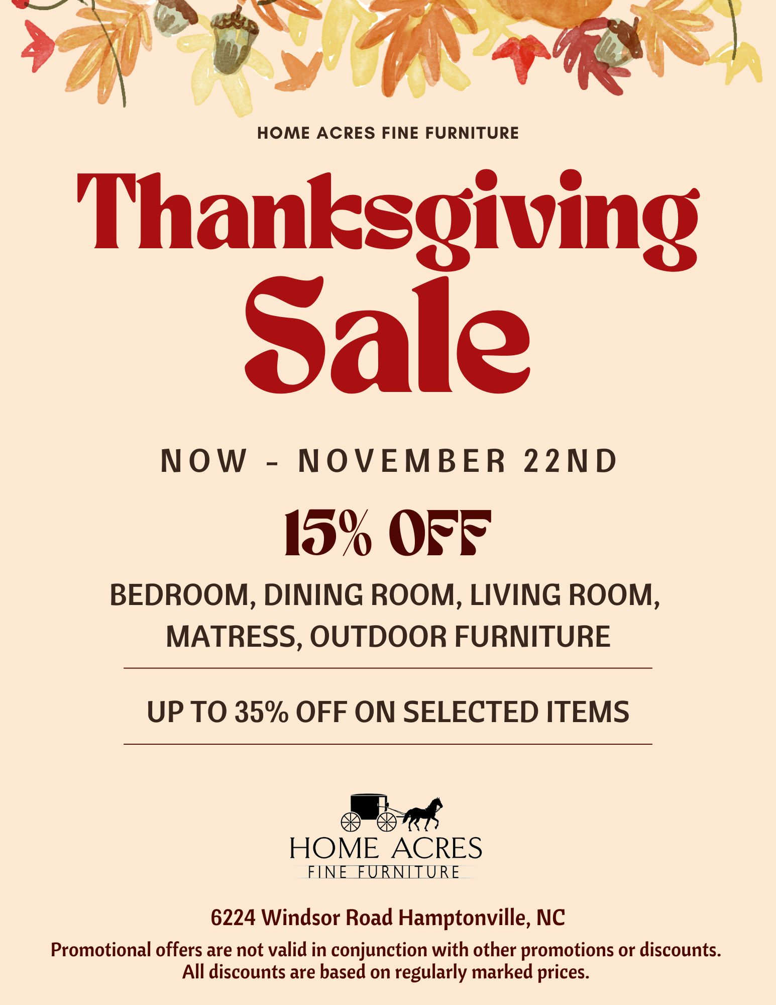 Fall Sale Flyer