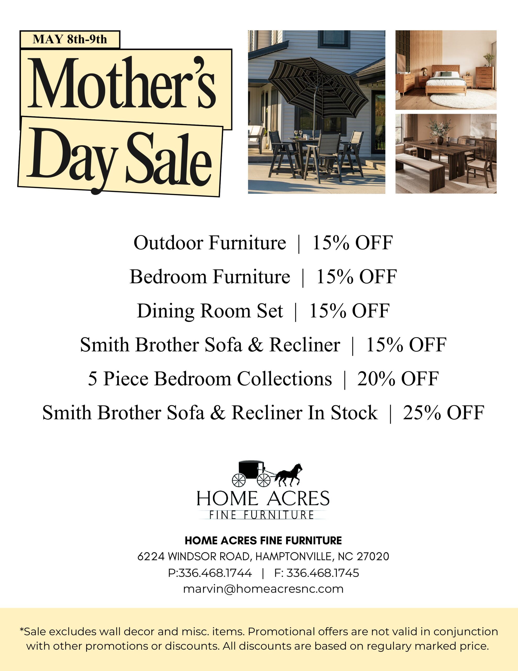 Mother Day Sale - Home Acres Fine Furniture